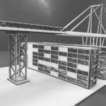 Edificio multifunzionale sotto il Ponte Morandi, modello di studio (David Otano Del Prado, Marta Perez De Albeniz)