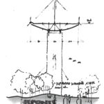 Renzo Piano, nuovo ponte sul Polcevera a Genova: schizzo con sezione sull'impalcato (© RPBW)