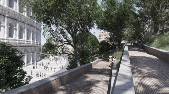 Studio Labics , progetto della nuova passeggiata archeologica (CArMe), Roma (© Studio Labics)