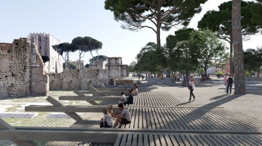 Studio Labics , progetto della nuova passeggiata archeologica (CArMe), Roma (© Studio Labics)